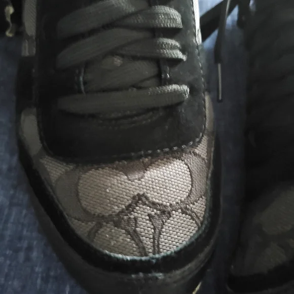 Coach Black and Gray Patterned Tote - Picture 6 of 15